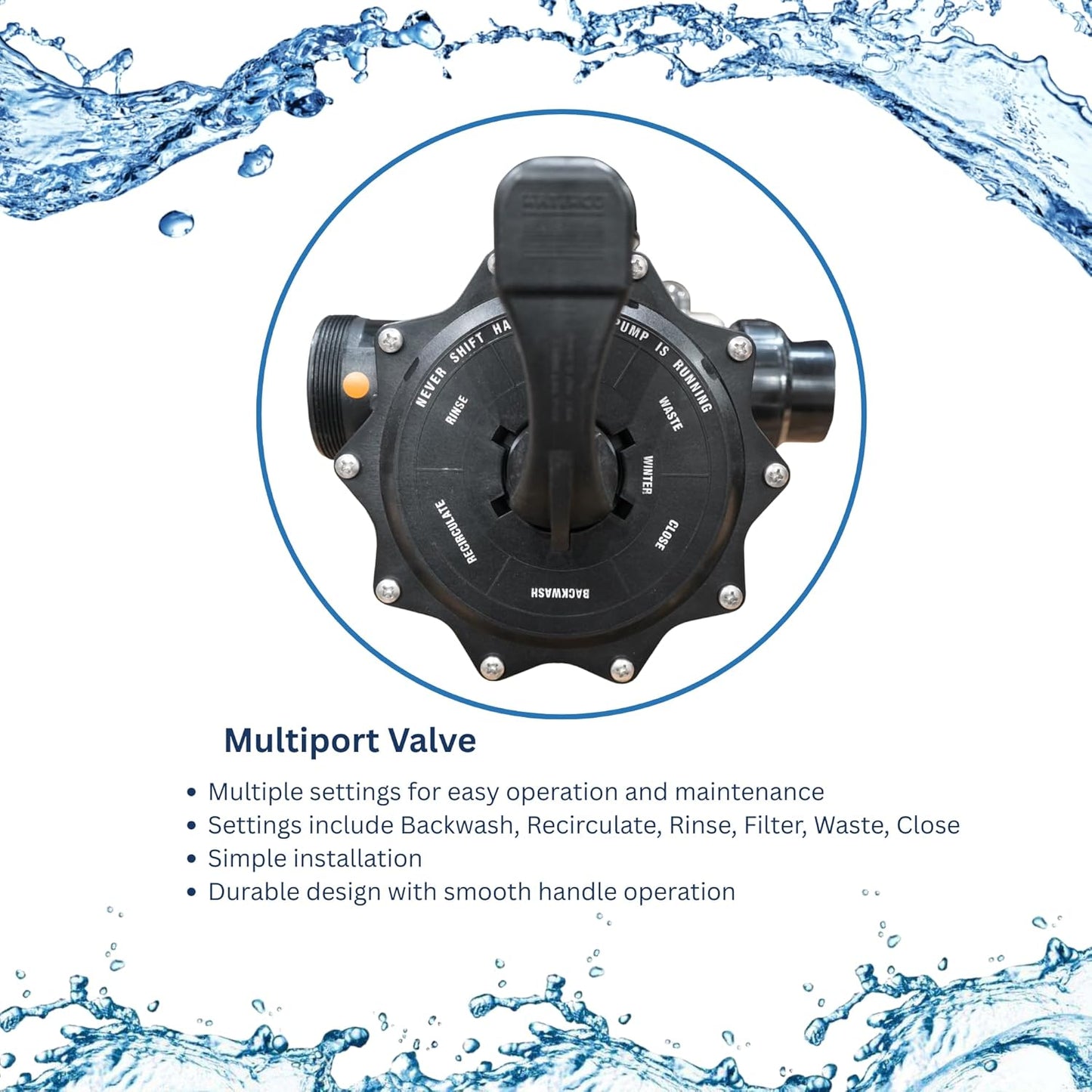 HALF OFF PONDS Simply Clear PRO Koi Pond Filter System with 2HP Blower – Filters Ponds Up to 11,000 Gallons – Bio Comb Media, 6-Way Valve, Pressure Gauge - Mechanical & Biological Filtration