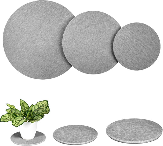 2 PCS Plant Saucer Flower Pot Saucers, Absorbent and Quick-Drying Plant Coasters, Diatomaceous Earth Round Plant Drip Trays for Keeping Counter and Floors Dry and Clean, Gray (10-inch)