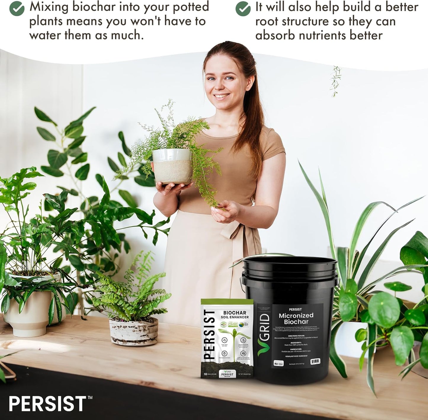 Persist Horticultural Charcoal 1.5 cuft, Biochar Soil Amendment for Plants, Improves Soil Quality, 100% Natural Active Carbon and Fertilizer Enhancer for Gardens.