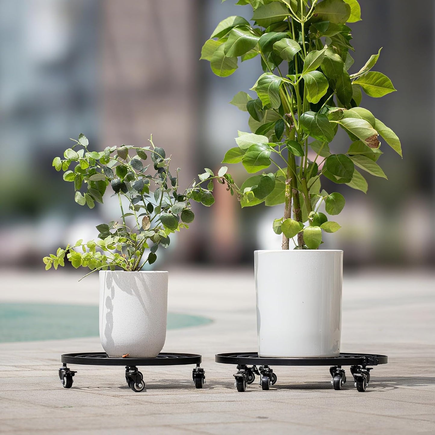 20" Heavy-Duty Plant Dolly with Wheels – Rolling Base for Indoor & Outdoor Use, Detachable Handle, 360° Swivel Wheels, Supports Up to 200 lbs – Ideal for Moving Large Pots & Trees