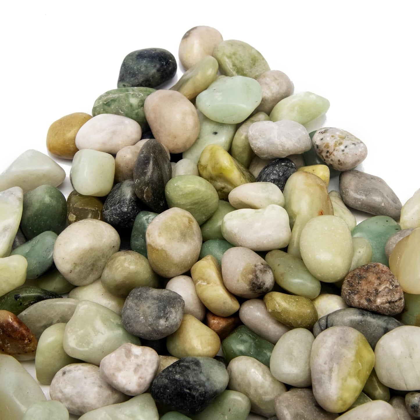 18 Pounds Jade Pebbles River Pea Rocks for Succulents Cactus Plants Decorative Stones Gravel