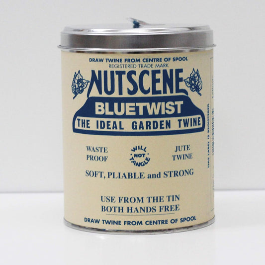 NUTSCENE Iconic Tin (Tin ‘O’ Twine) with Their Heritage Scottish Jute Twine and Hole in Top for Easy Dispensing. 14 Colors to Choose from. 164 Yards. (Blue)