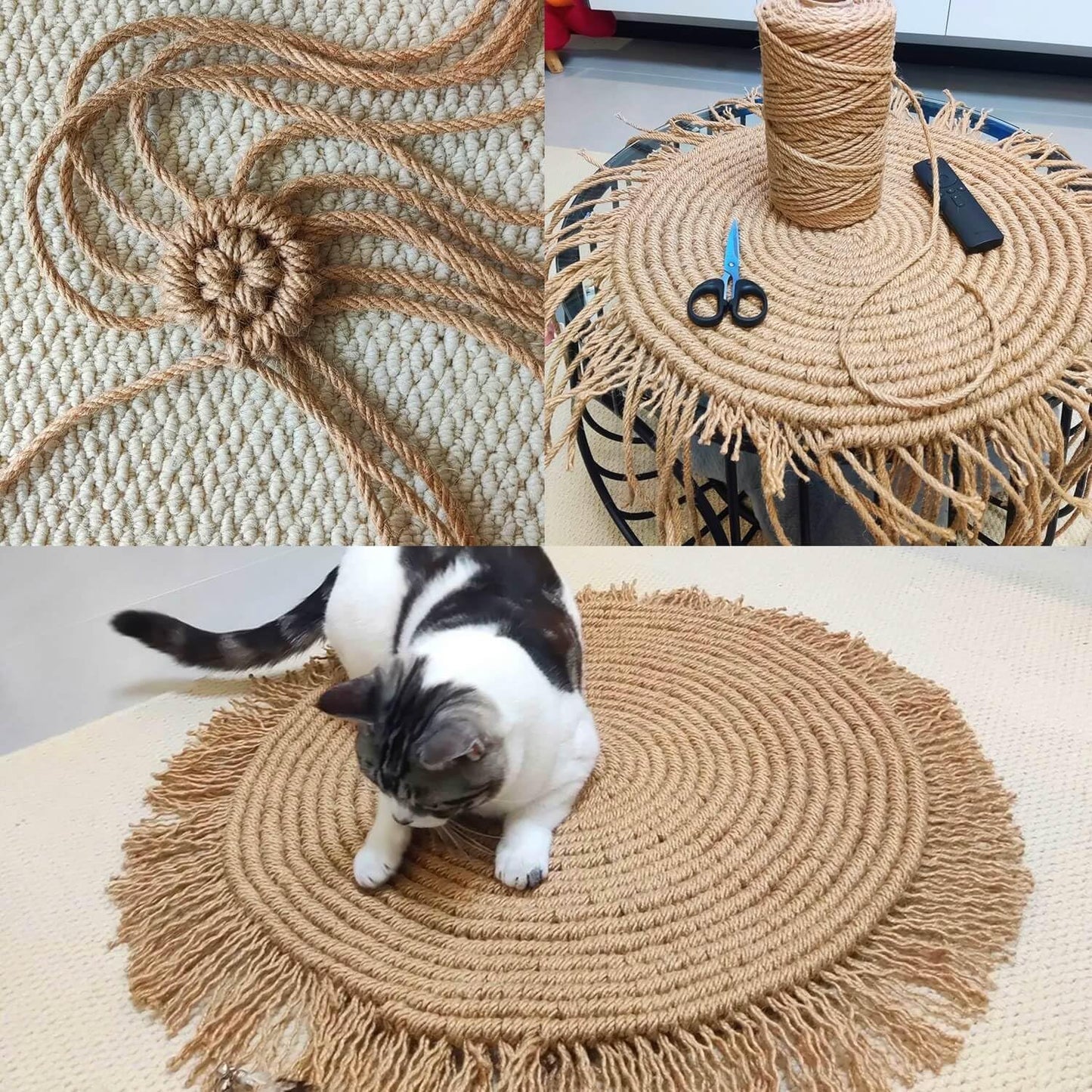 5mm Jute Twine, 164 Feet Braided Jute Rope, Heavy Duty and Thick Twine Rope for DIY Artwork, Bundling, Home Decor, Gardening Applications (5MM 164FT)