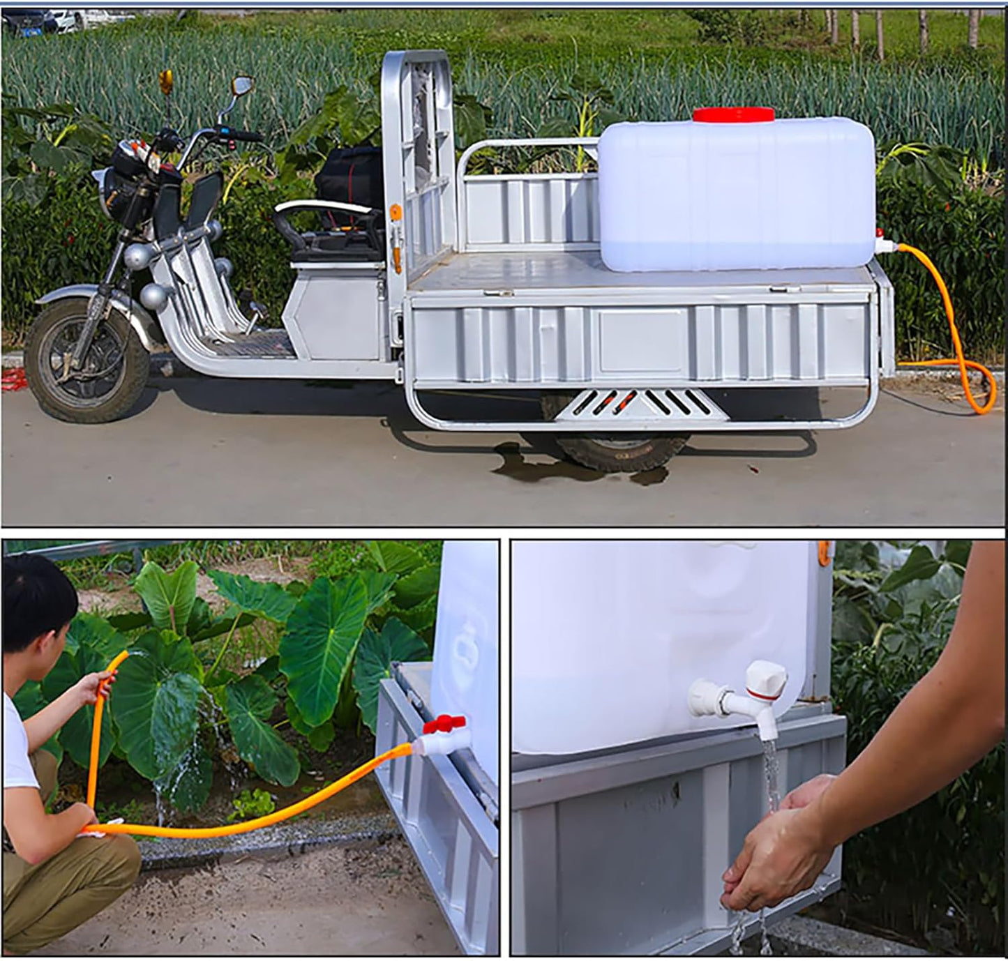 Plastic Portable Water Tank with Spigot for Camping Large Capacity Water Storage Tank Water Container for Emergency Storage Household Outdoor Camping RV Self-Driving(Size:200L/50gallon)