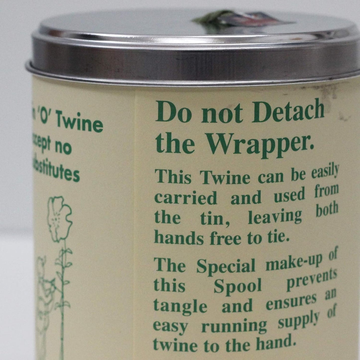 NUTSCENE Iconic Tin (Tin ‘O’ Twine) with Their Heritage Scottish Jute Twine and Hole in Top for Easy Dispensing. 14 Colors to Choose from. 164 Yards. (Orange)