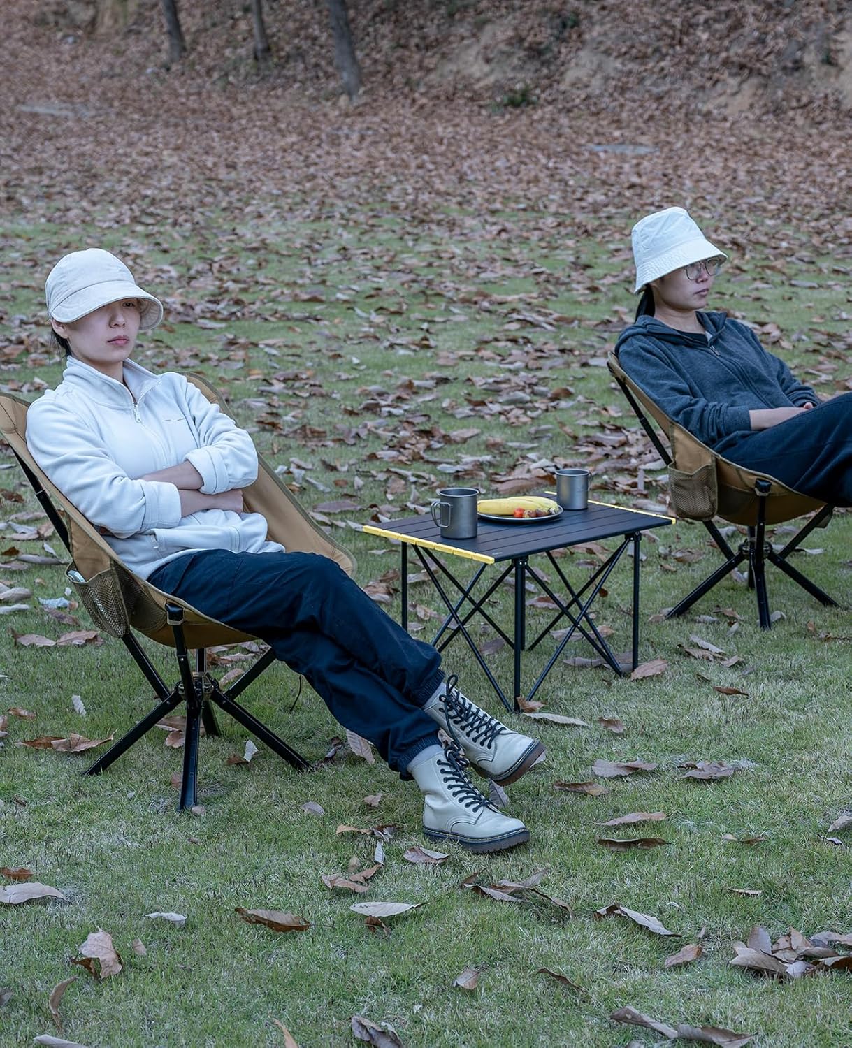 iClimb Ultralight Compact Camping Folding Table with Carry Bag (Reinforced Blue - L)