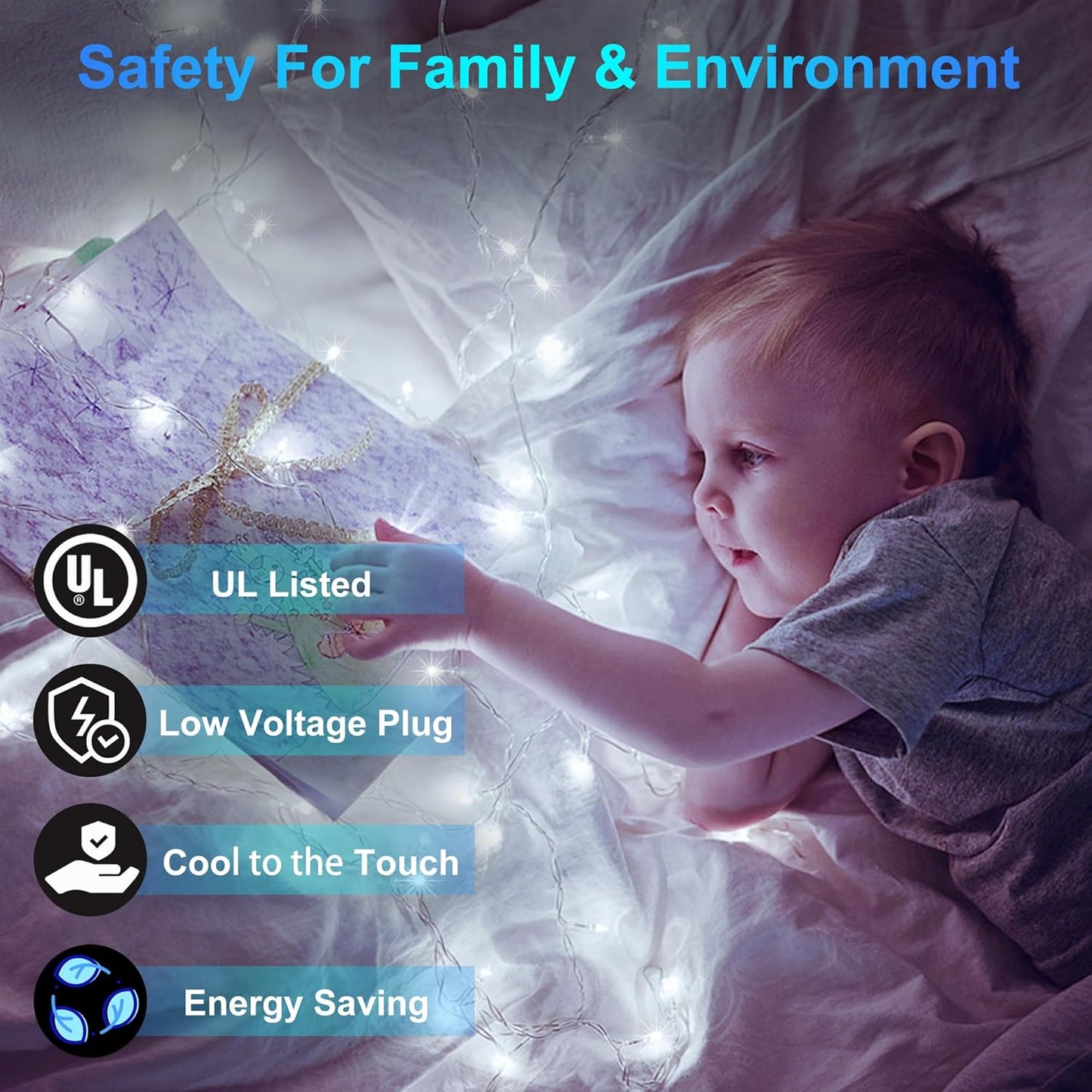 1500LED Christmas Lights Outdoor Use, 470ft 12 Modes Cool White LED String Lights with Timer Dimmable, Waterproof Christmas Tree Lights for Xmas Patio Yard Fence Balcony Garden Decor Cool White