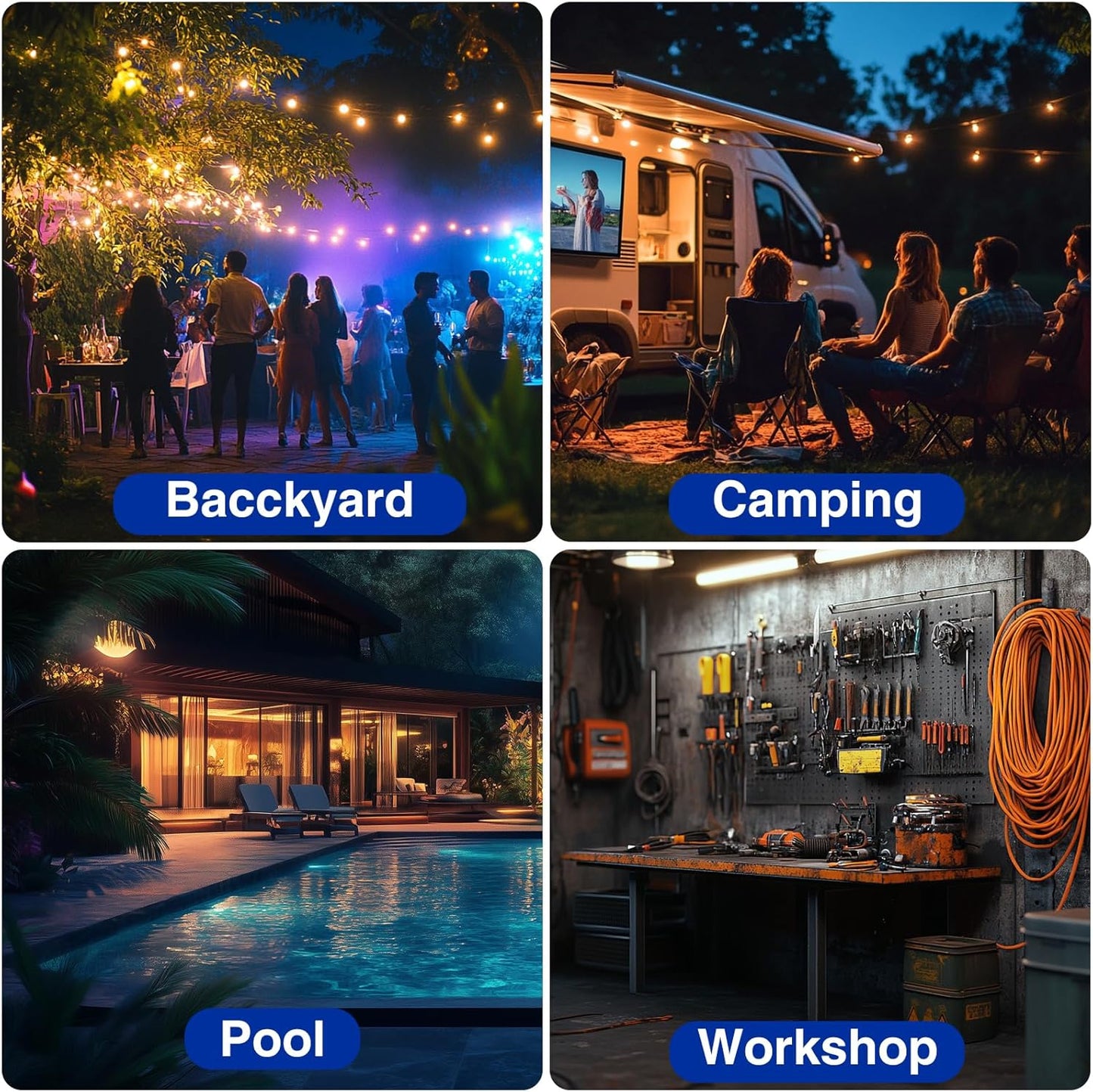 Solar Bug Zapper Outdoor for 2000 sq.ft, Portable Mosquito Zapper with 13 FT Extension Cord, Rechargeable Electric Fly Zapper with High Powered for Patio Garden Backyard RV Camping Pond Pest Control