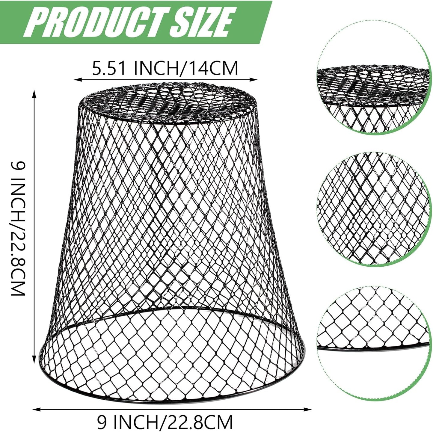20 Pcs 9×9inch Chicken Wire Plant Covers Wire Garden Cloches Chicken Wire Cloche Plant Protector Metal Heavy Duty Garden Plant Cloche for Keeping Bunnies Chicken Squirrels Birds Other Out