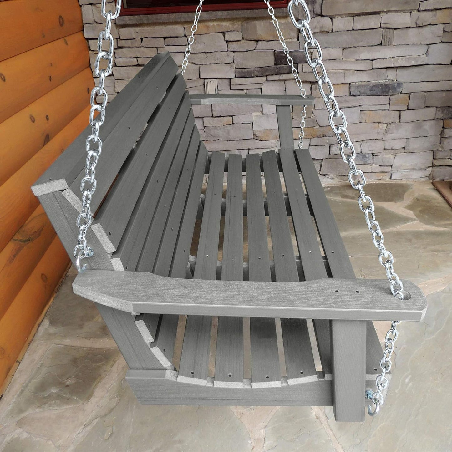 Highwood Weatherly Porch Swing, 4 Feet, Coastal Teak
