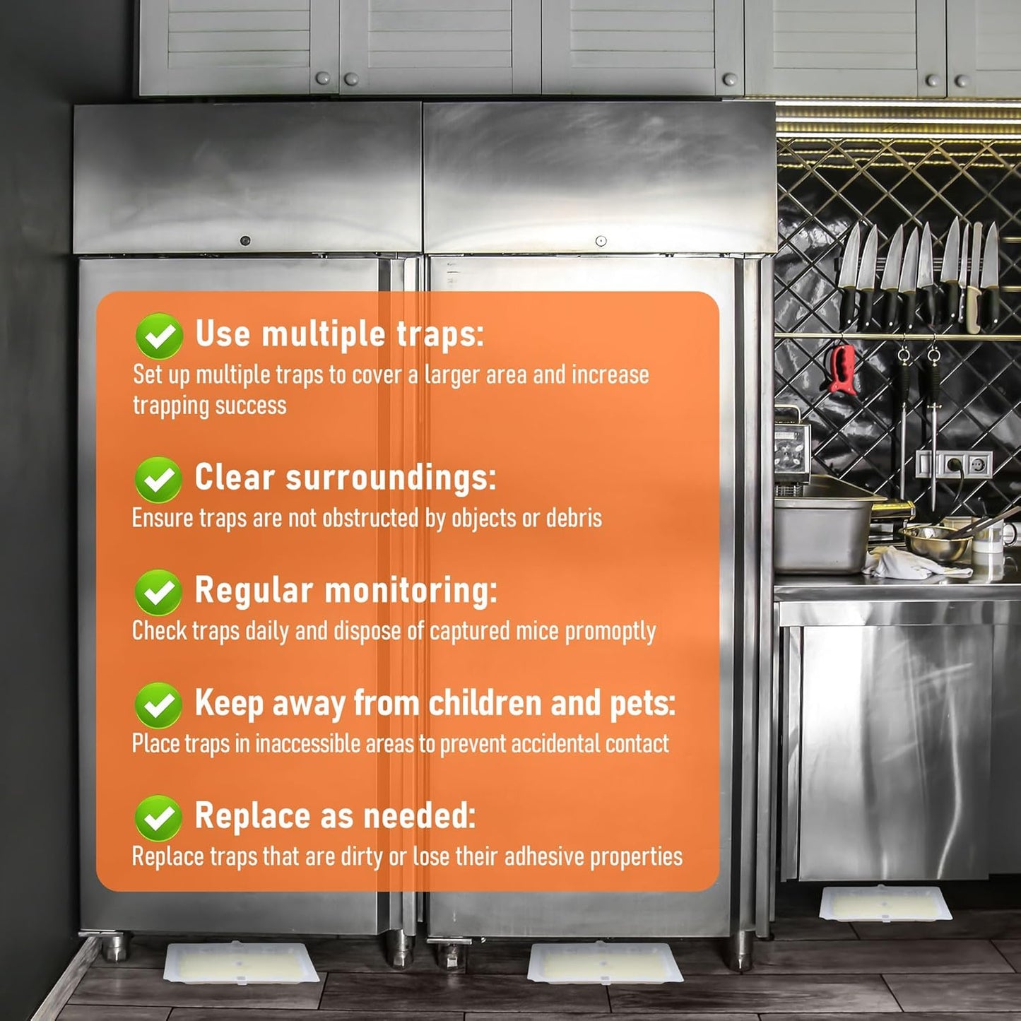 Qualirey 12 Pack Mouse and Insect Glue Traps, Strong Sticky Mice Traps Indoor for Home, Pre Scented Rodent Pads with Non Toxic Glue for House Garage, Ready to Use, Safe to Children and Pets (White)