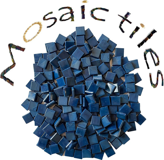 SMEIINIK 1.1lb Bulk Single Iridescent Color Mosaic Tiles for Crafts, Glass Mosaic Pieces for Mosaic Puzzles, Stained Glass Tiles for Mosaic DIY, Mosaic Making Supplies(AJ77-29)