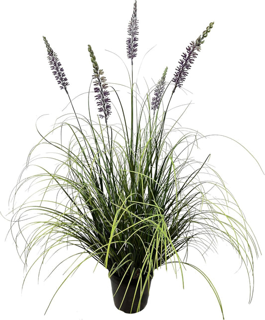 Artificial Plant 35in(1pack) Tall Artificial Lavender Plant,Faux Plants Indoor Home Decorative Artificial Plants & Flowers in Pot Fake Plant, House Plant Indoor