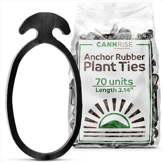 Anchor Rubber Bands for Trellising – 70 Pack of 8 cm/3.14 inches Rubber Bands for Outdoor Plant Support, Climbing Plants, Grape Vines, Trees – UV-Protected, Elastic, Multi-Purpose Use