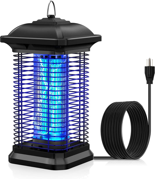 Bug Zapper for Outdoor & Indoor, 1/2 Acre Coverage Mosquito Lamp with 18W Bulb & 4400V High-Voltage, 100% Improvement in Mosquito Control Effect, Electric Fly Trap for Patio, Backyard, Home