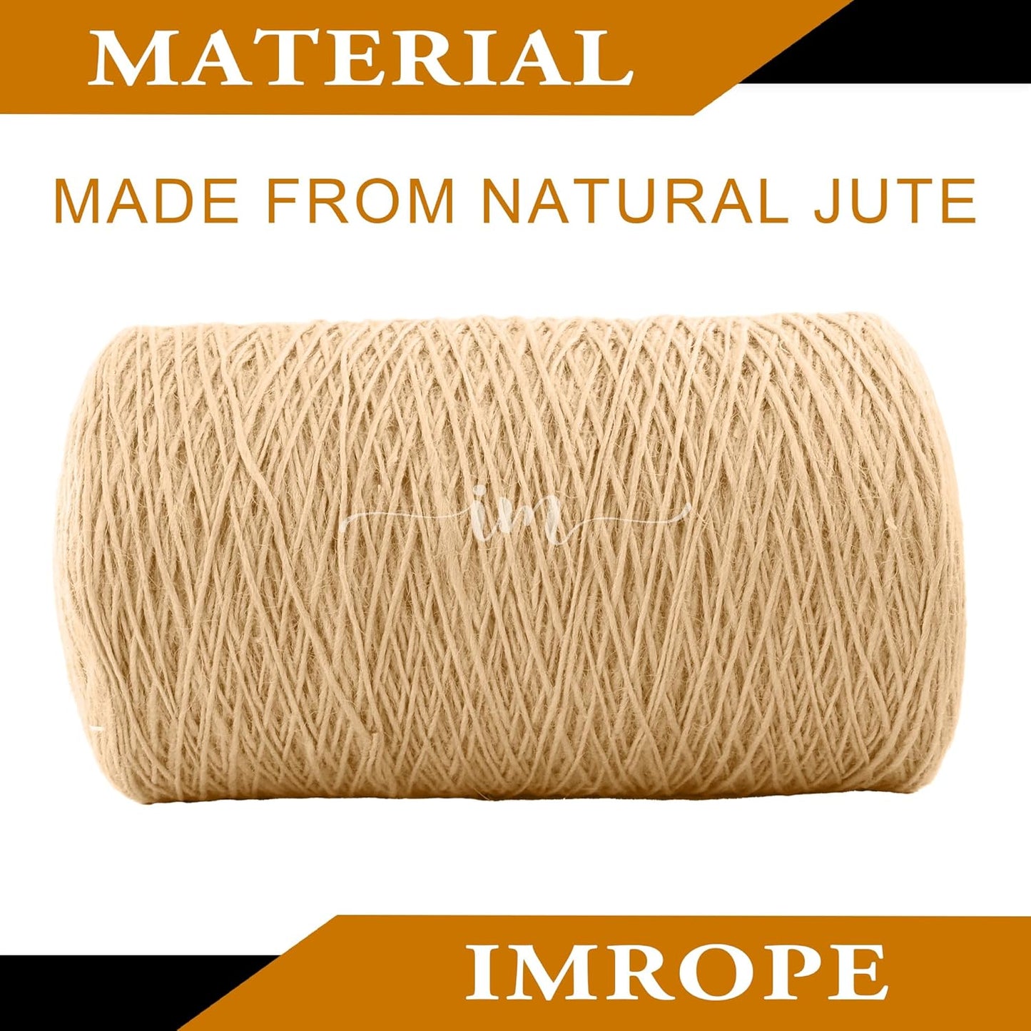 1mm x 3000 Feet Natural Jute Rope, Twine for Gardening Tomato Climbing Plant Tie Floristry Crafts Gift Wrapping Packing Decor