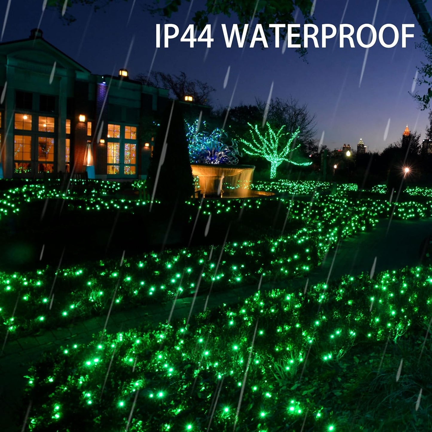 Dazzle Bright Fairy Lights Battery Operated, 4 Pack Total 80FT 240LED Silver Wire Waterproof String Lights, St. Patrick's Day Christmas Decorations for Indoor Outdoor Bedroom Yard Decor, Green