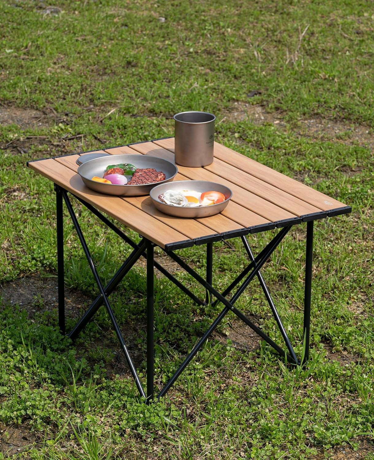 iClimb Ultralight Compact Camping Folding Table with Carry Bag (Reinforced Nature - L)