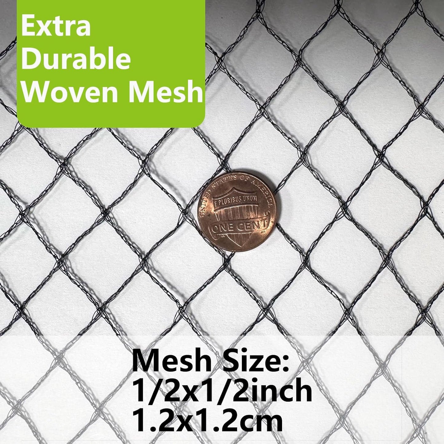 POYEE 7 x 65 FT Bird Netting for Garden Woven Mesh Garden Netting for Plants, Vegetable, Fruit Trees, Blueberry Bushes, Strawberries Against Birds, Deer, Squirrels and Other Animals