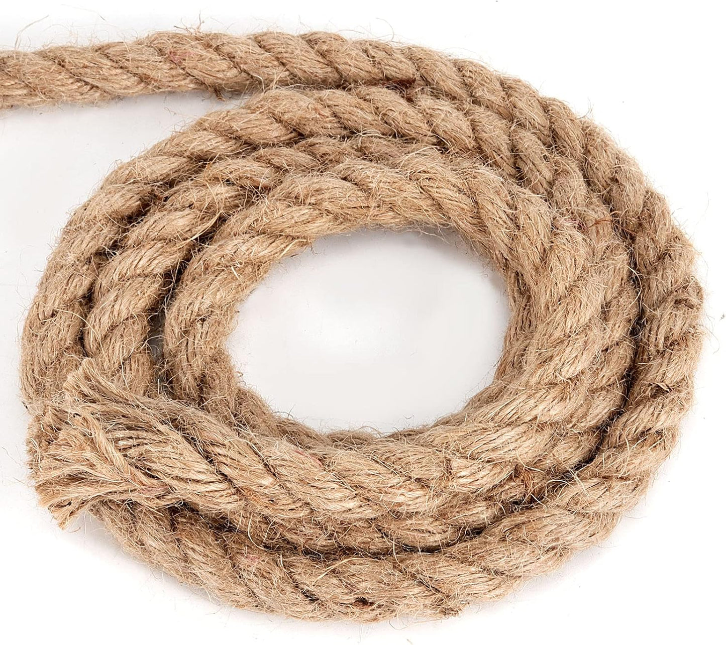 JOIKIT 1/2 Inch 164 Feet Natural Jute Rope, 12mm Thick Twisted Hemp, Jute Twine Manila for Crafts, Gardening, Bundling, Home Decoration