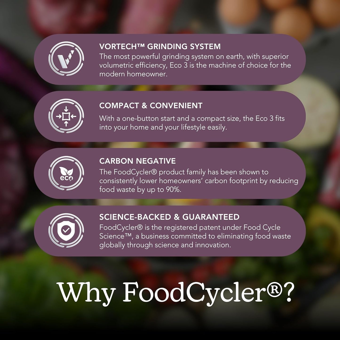 Eco 3 Compact Kitchen Food Recycler | Indoor Composter Bin Alternative | Electric Countertop Food Waste Disposer with Odorless 3.5L Indoor Food Waste Bin for Easy Waste Management | Grey