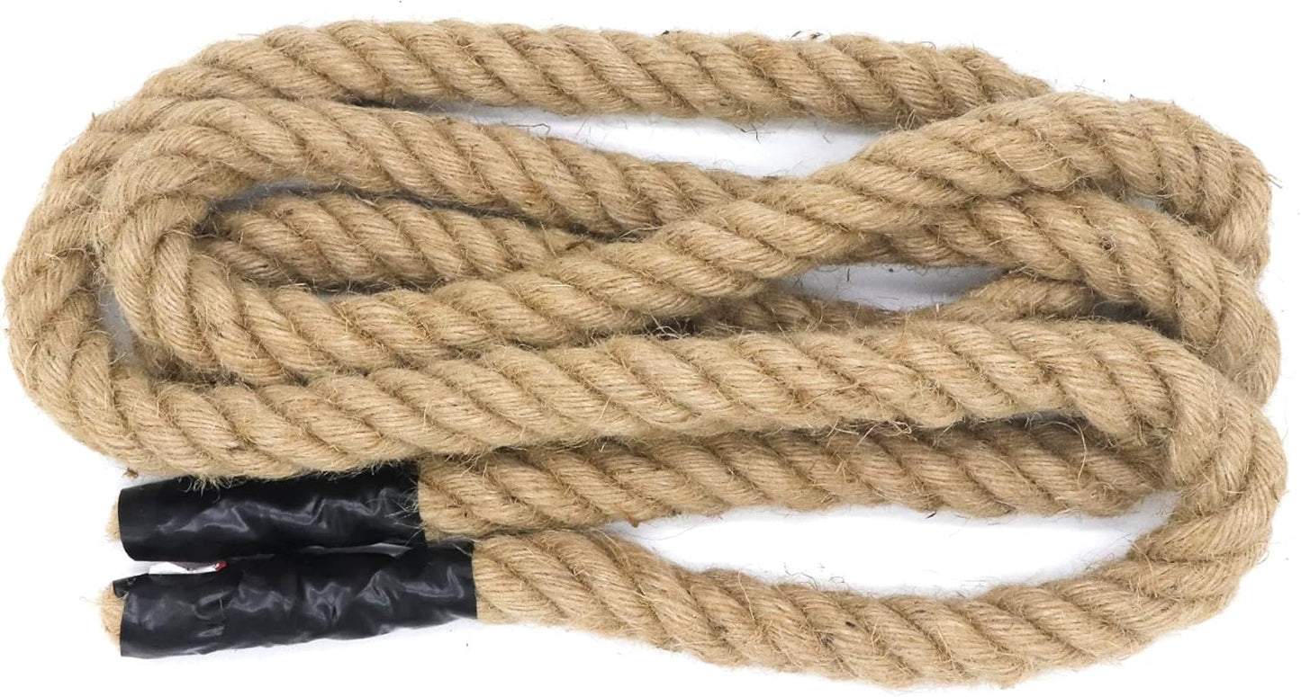 Jute Rope 1 Inch x 10 Ft, IMROPE Natural Jute Rope Twisted 4 Strands for DIY Arts Crafts, Garden, Home Decorating, Hammock