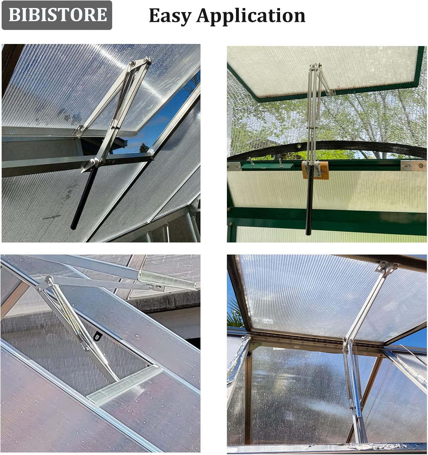 BIBISTORE Solar Heat Sensitive Automatic Greenhouse Window Opener Hothouse Vent Openers Auto Vent Kit Greenhouse Accessories-(Two Springs,Lifts 15.4 Lbs)