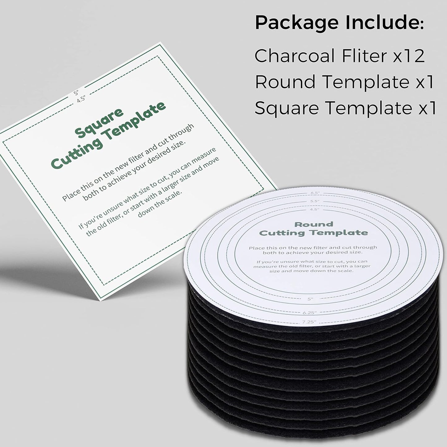 Perfnique Compost Bin Charcoal Filters, 12 Pack Filter Replacement for Compost Bucket, Kitchen Compost Bin Countertop Filters, Longer Lasting Activated Carbon Filters for Kitchen Pail Composter