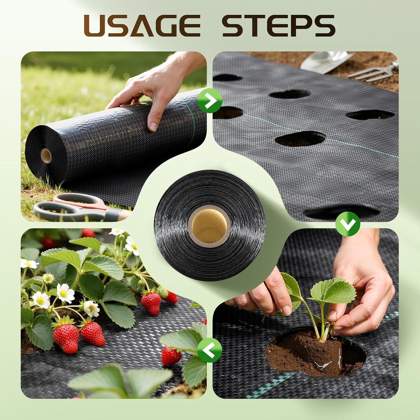 Land Guard 4ft x 300ft Weed Barrier Fabric Heavy Dusty, Ground Cover, Weed Mat, Woven Landscape Fabric for Garden, Lawn and Outdoor Project