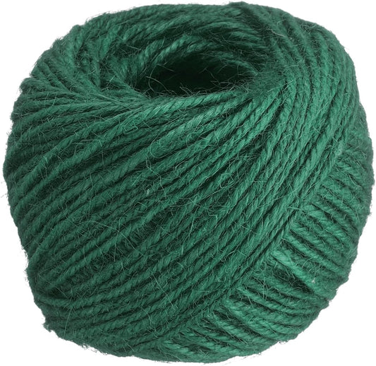 uxcell 164 Feet Natural Jute Twine String,2mm Thin Garden Twine Rope Colored Plant String Cord for DIY Art Crafts Gift Wrapping Decoration Packing Gardening Plant Hanger,Dark Green