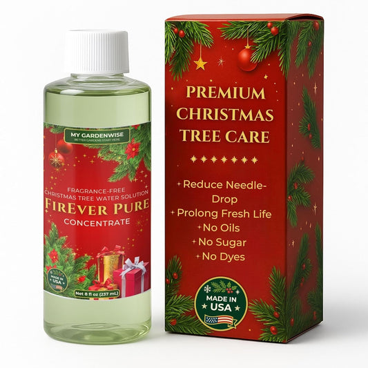 FirEver Pure Christmas Tree Food | Preserver Additive & Season Extender for Live Xmas Trees | Keep It Green, Reduce Needle-Drop | Miracle Freshness (8 oz)