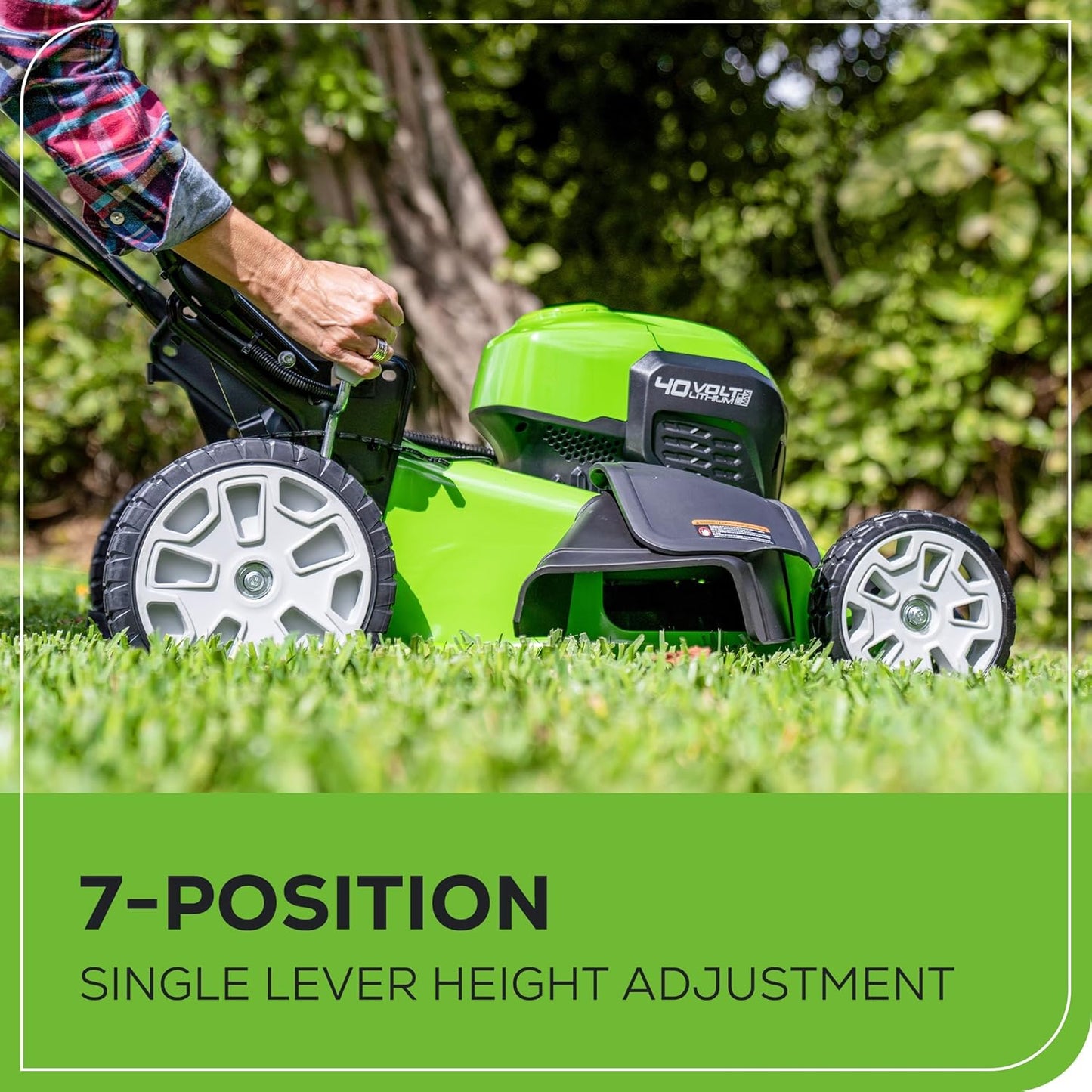 Greenworks 40V 21" Brushless Cordless (Smart Pace / Self-Propelled) Lawn Mower (75+ Compatible Tools), (2) 4.0Ah Batteries and Charger Included