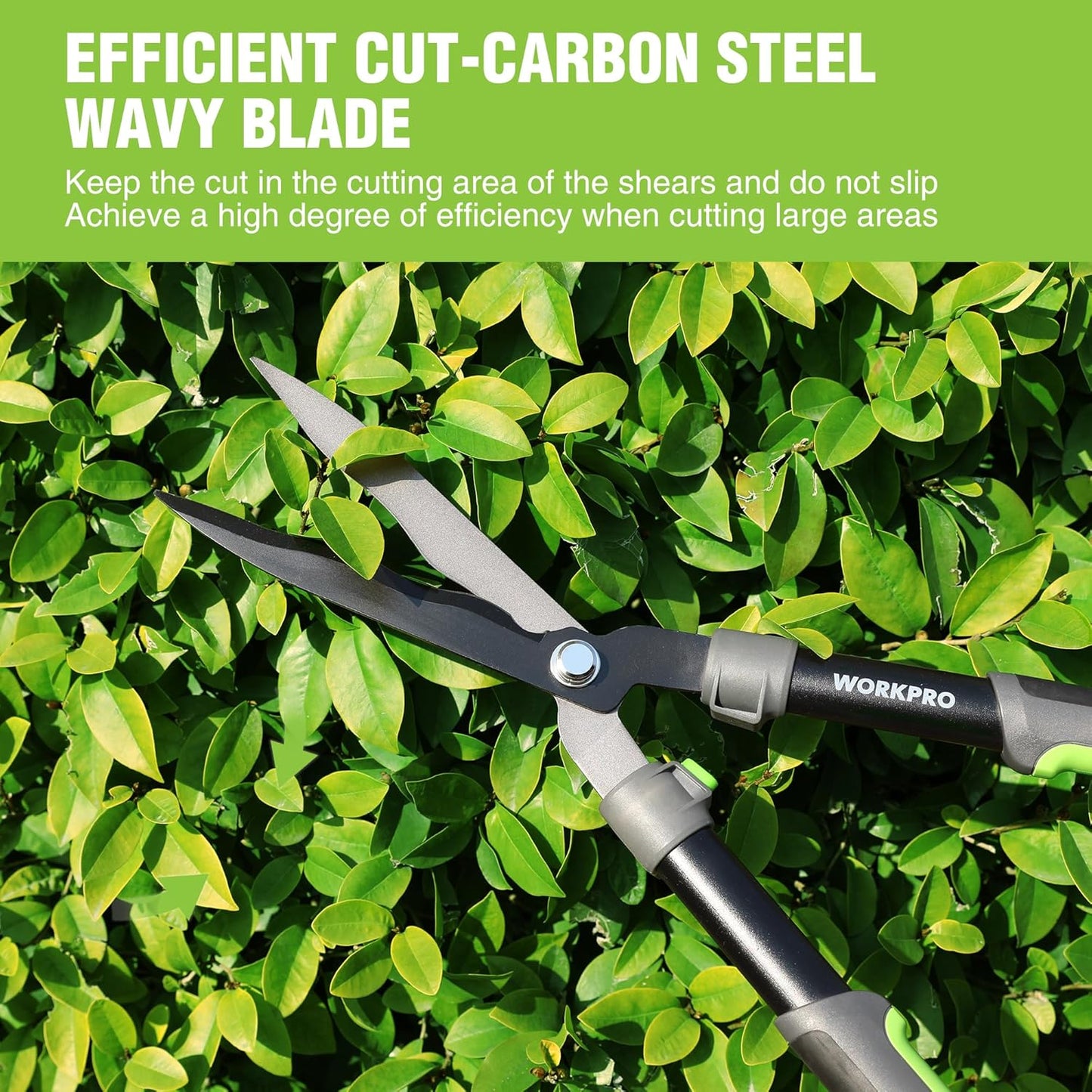 WORKPRO Garden Hedge Shears, 23" Manual Hedge Clippers, Professional Bush Cutter, Gardening Pruners Scissors, Hedge Trimmers, Shears Gardening Tools for Pruning Borders & Shrubs
