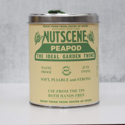 NUTSCENE Iconic Tin (Tin ‘O’ Twine) with Their Heritage Scottish Jute Twine and Hole in Top for Easy Dispensing. 14 Colors to Choose from. 164 Yards. (Peapod)