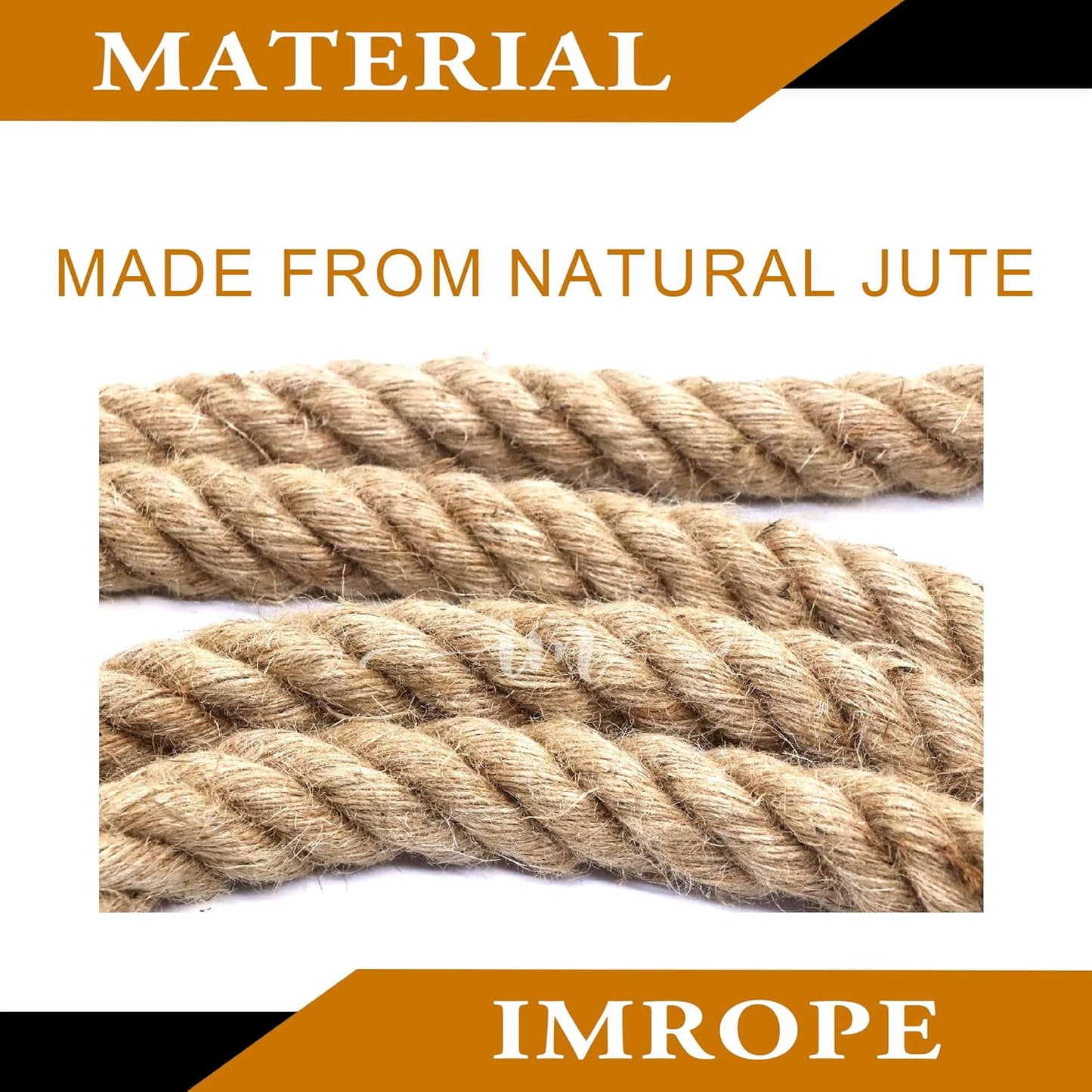 Versatile and Durable 1 Inch x 100 Ft Jute Rope - Ideal for Tug of War, Swings, DIY Crafts, Gardening, Home Decor, and Hammocks