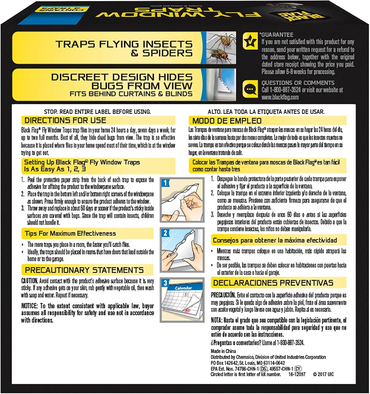 Black Flag, Fly Window Trap, 4-count, Clear