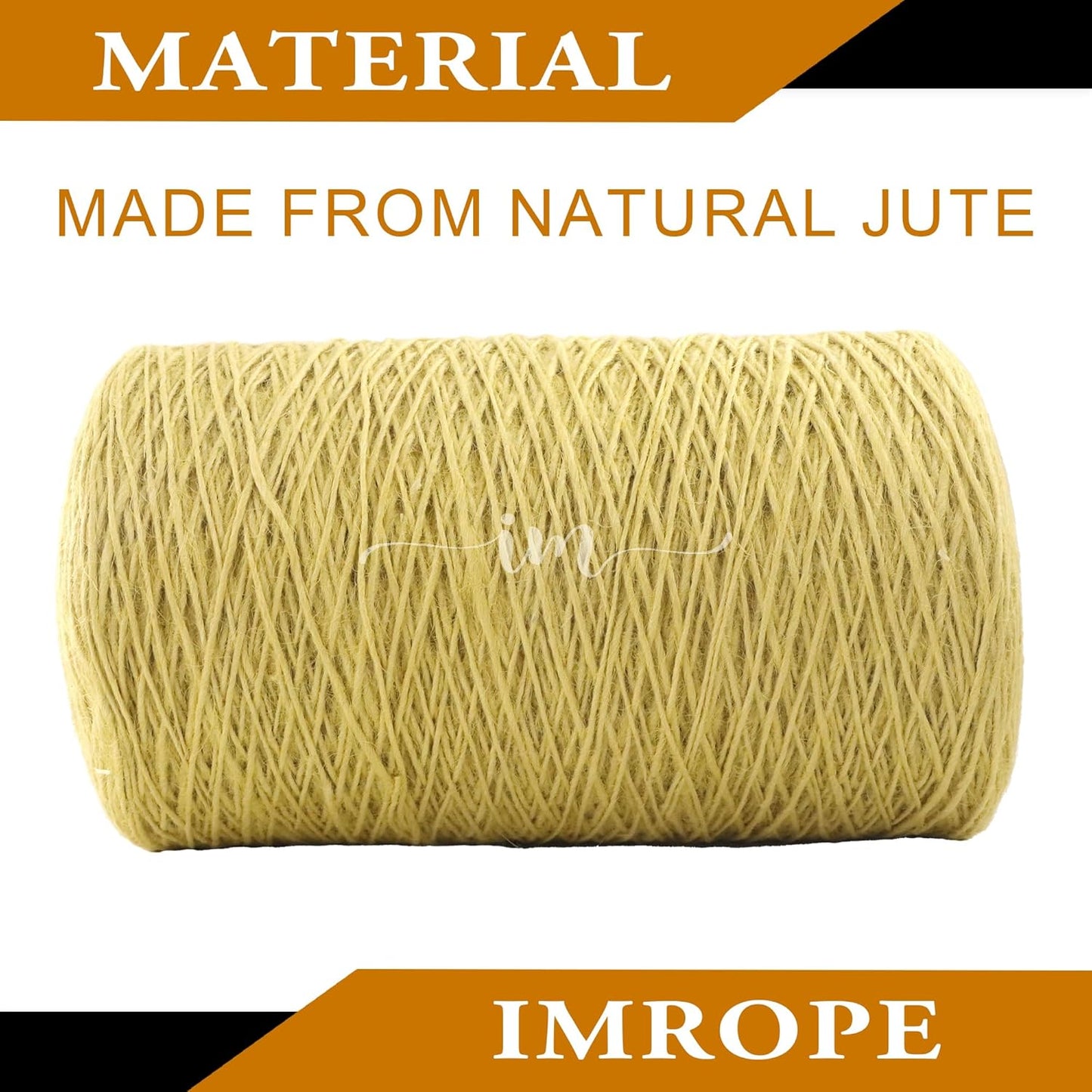 1mm x 3000 Feet Yellow Jute Rope, Twine for Gardening Tomato Climbing Plant Tie Floristry Crafts Gift Wrapping Packing Decor