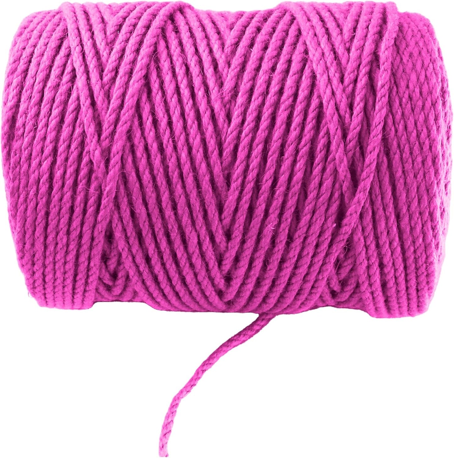 4mm x 300 Feet Pink Jute Rope, Twine for Gardening Tomato Climbing Plant Tie Floristry Crafts Gift Wrapping Packing Decor