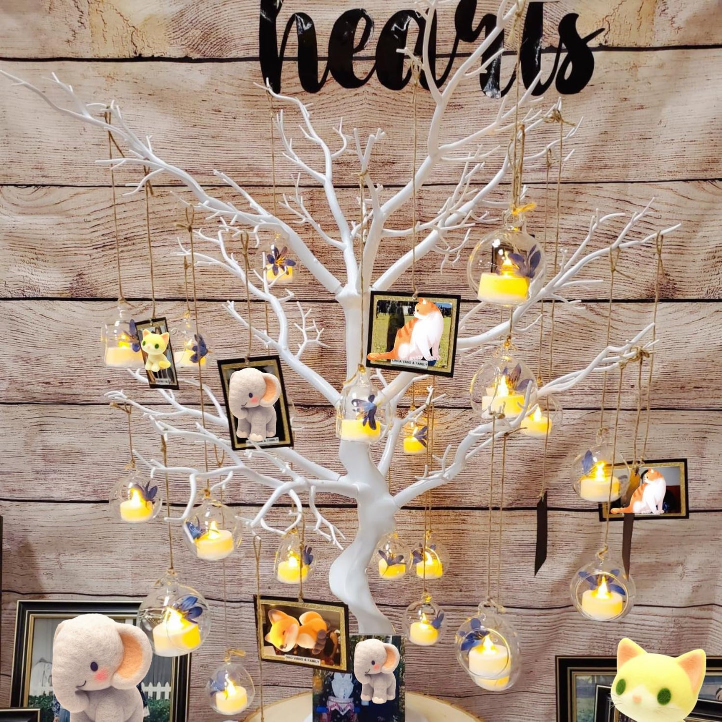 3.15"/ 8cm Hanging Tealight Candle Holder Glass Globes Air Plant Orb Glass Candlestick Lights Terrariums Candles Terrarium Vase Containers Home Decor Indoor Outdoor Garden DIY Gifts (30)