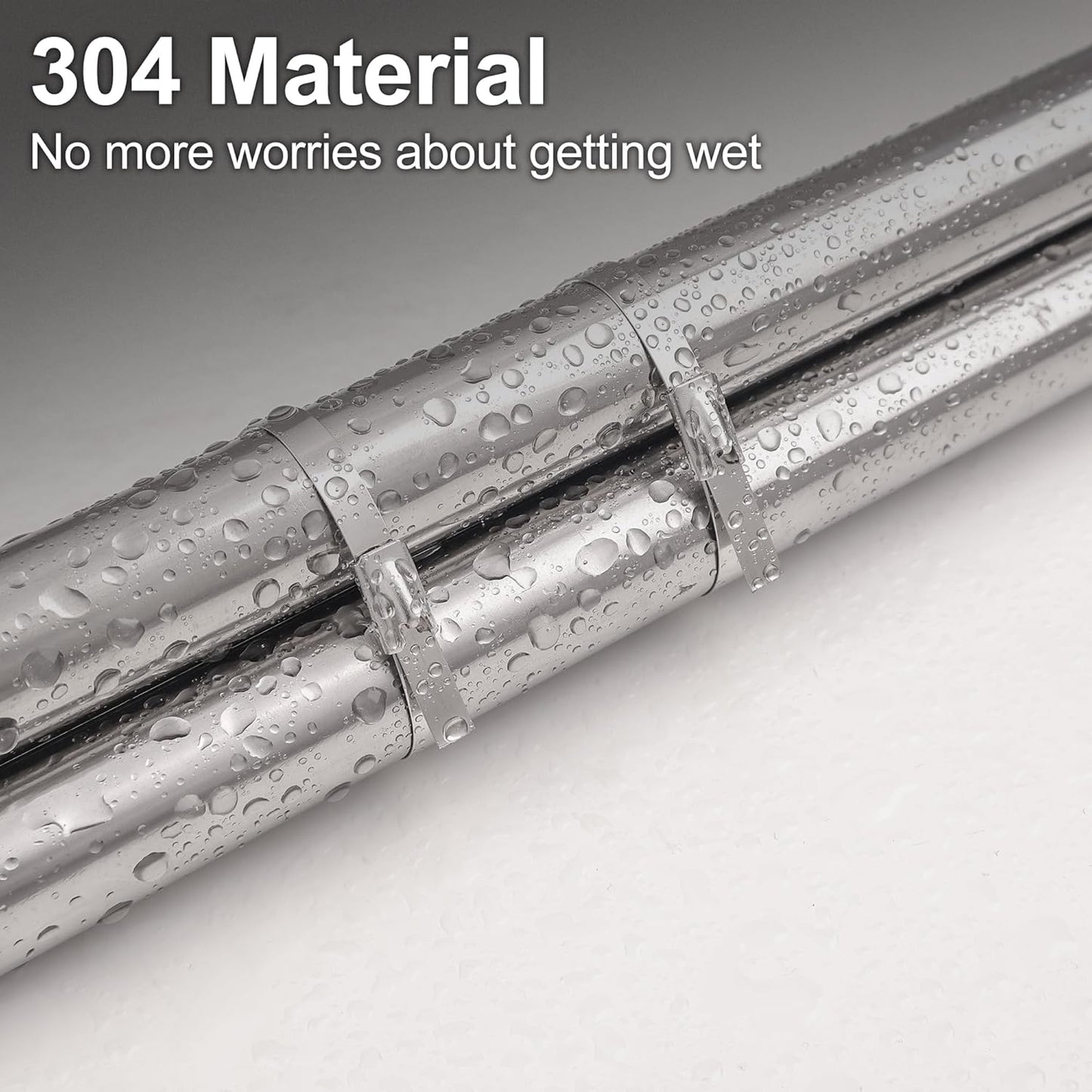 Foneso Metal Zip Ties (7.9 Inch 100PCS), 304 Stainless Steel Short Zip Ties Multi-Purpose Heavy Duty Self-Locking Cable Ties for machinery, fence, vehicles, farms, cables, pipesas well