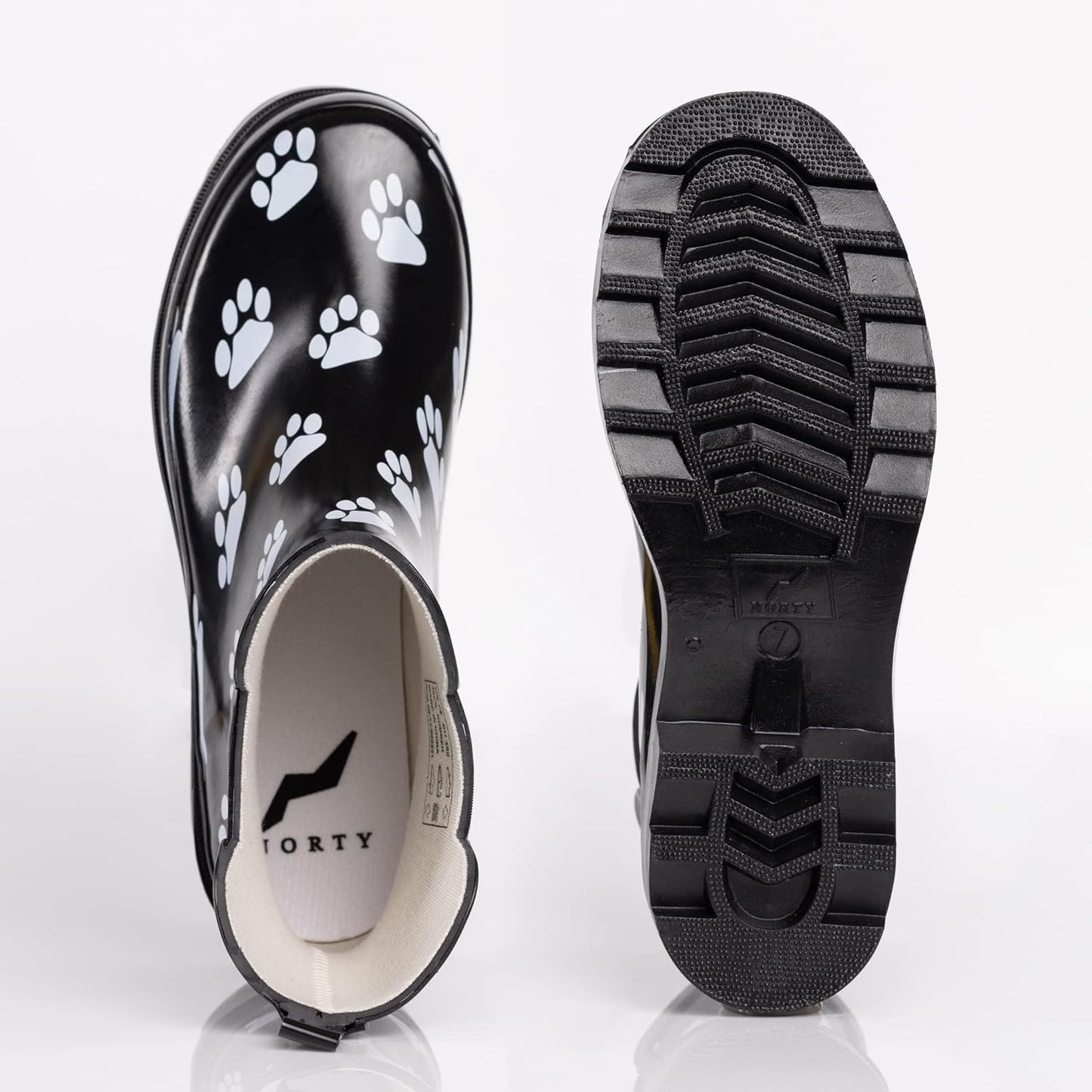 NORTY - Womens Ankle Rain Boots - Ladies Waterproof Winter Spring Garden Boot runs ½ size large