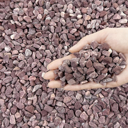 2 lbs Succulent and Cactus Pebbles Gravel, 3/8 Inch Decorative Red River Rocks for Plants Indoor, Vases, Terrarium, Potted Top Dressing and Outdoor Decorative Stones