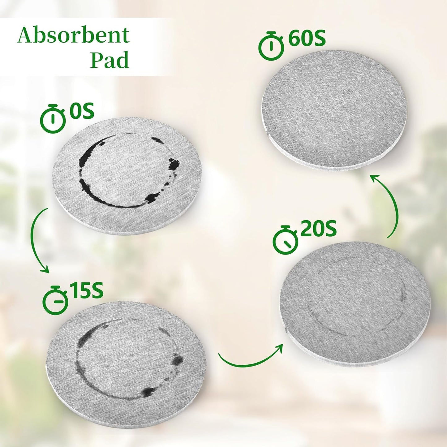 2 PCS Plant Saucer Flower Pot Saucers, Absorbent and Quick-Drying Plant Coasters, Diatomaceous Earth Round Plant Drip Trays for Keeping Counter and Floors Dry and Clean, Gray (10-inch)