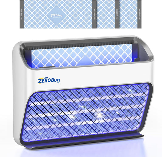 2025 Bug Zapper & Trap Indoor, 5X Catcher Rate Fly Killer, USB-C Powered Electric Mosquito Zapper with Long-Life UV LED, Fruit Fly Trap for Home, Kitchen, Bedroom, 1 Device & 3 Traps