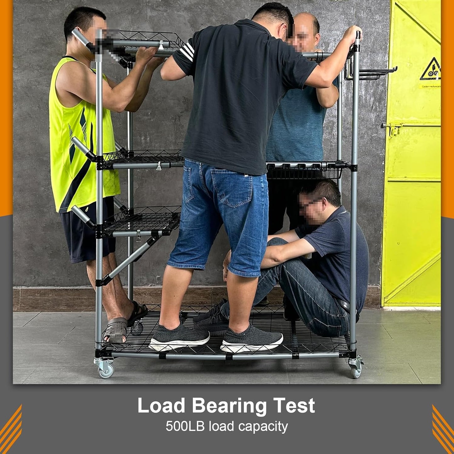 BIG Garden Tool Organizer with Wheels - Rolling Storage Rack - Multifunctional Cart