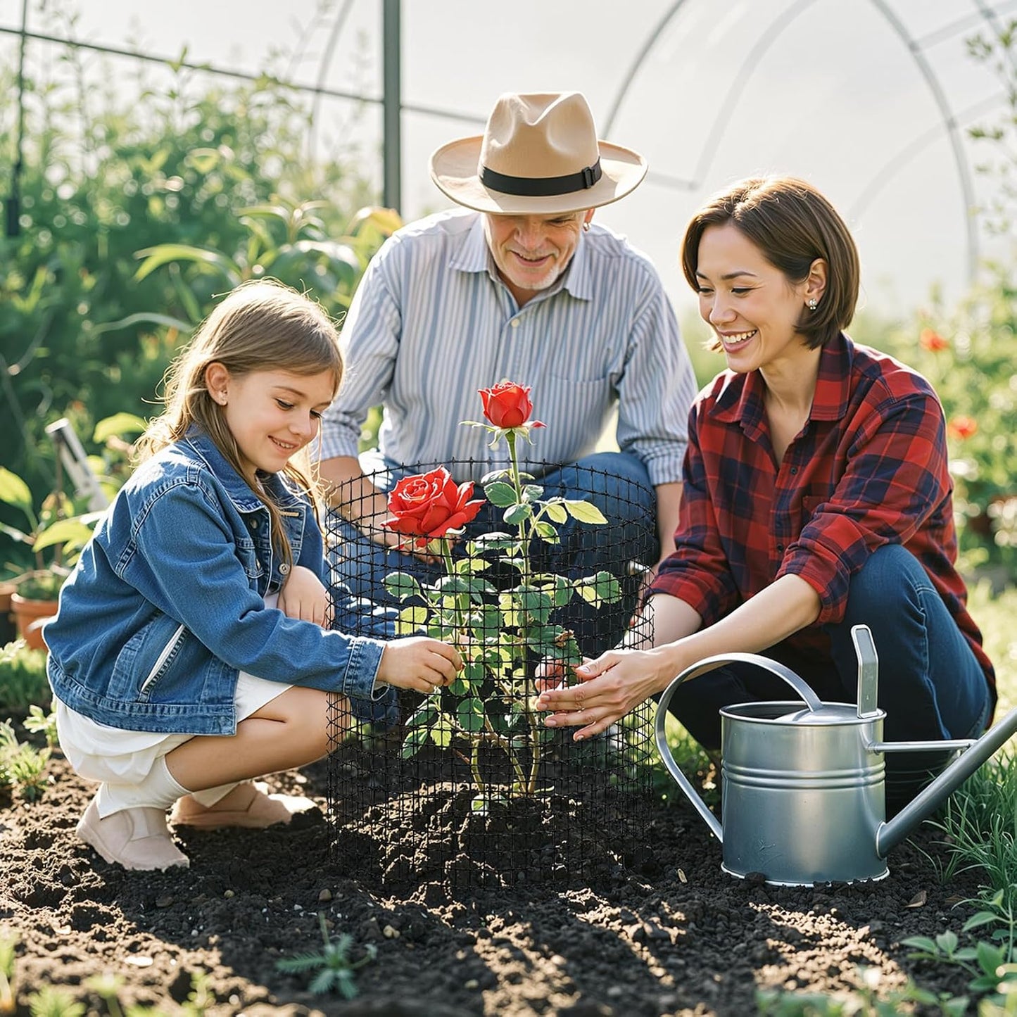 60PCS Plant Protector from Animals, 20 Pack 12'' x 12'' Metal Plant Cages, Heavy Duty Garden Cage to Keep Animals Out, Garden Wire Mesh Protection from Rabbit Chicken Squirrel Tree,Vegetables,Flowers