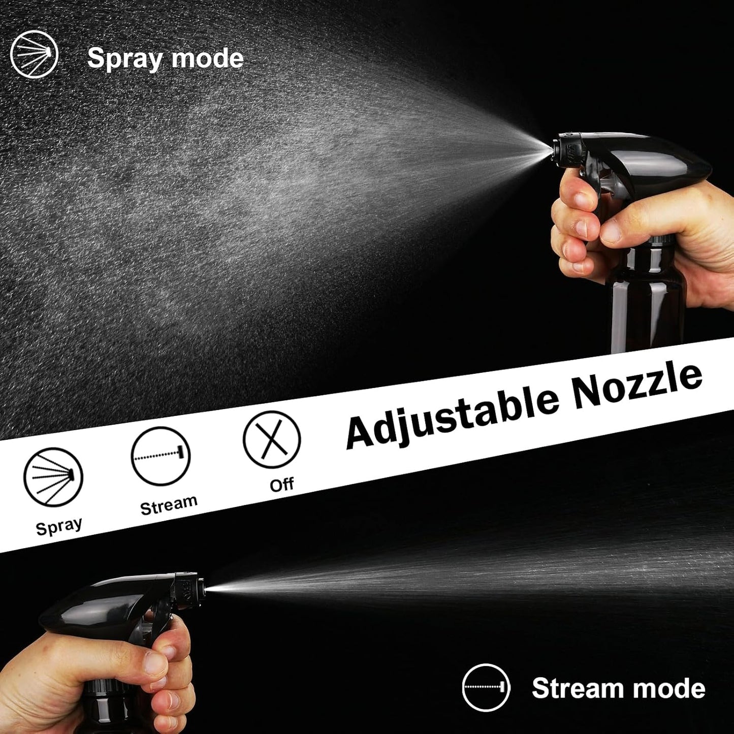 Spray Bottles 4oz/120ml Plastic Small Spray Bottle for Hair Mist/Stream Spraying Heavy Duty Empty Water Spray Bottles for Cleaning Solutions, Plants 2 Pack (Brown)