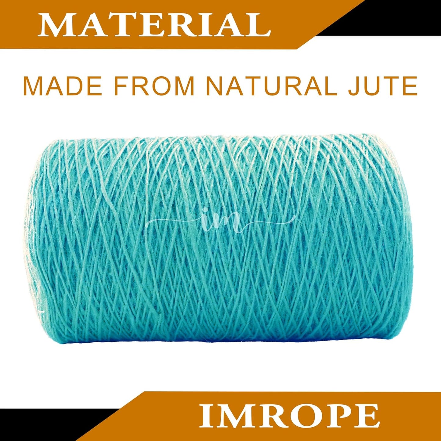 1mm x 2500 Feet Blue Jute Rope, Twine for Gardening Tomato Climbing Plant Tie Floristry Crafts Gift Wrapping Packing Decor