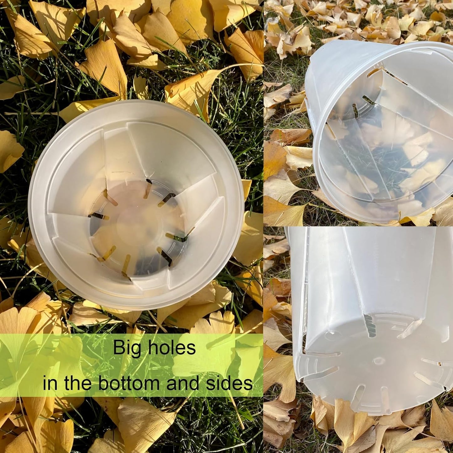 Large Clear pots for Plants with Saucers,10 pcs 9.5/8.3/7/6/5 inch Thick Plastic Nursery pots for Plants with Drainage Holes for Monstera Plant Live,Succulents etc - Indoor and Outdoor use