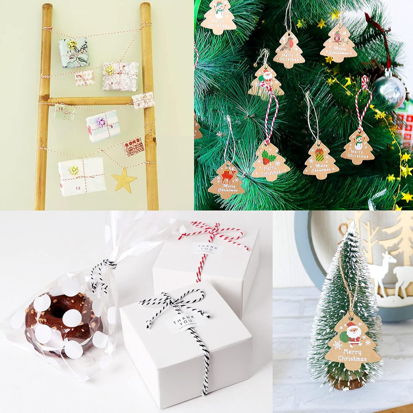 Anvin Cotton Twine - Natural Jute, Bakers & Butchers Twine, 984 Feet (Pack of 3, 10 Ply, 2mm Thick) for Arts, Crafts & Gardening